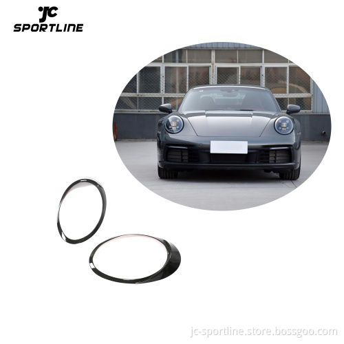 Prepreg Dry Carbon Eyelids for Porsche 911 Carrera Turbo S GT3 Targa 2019-2022